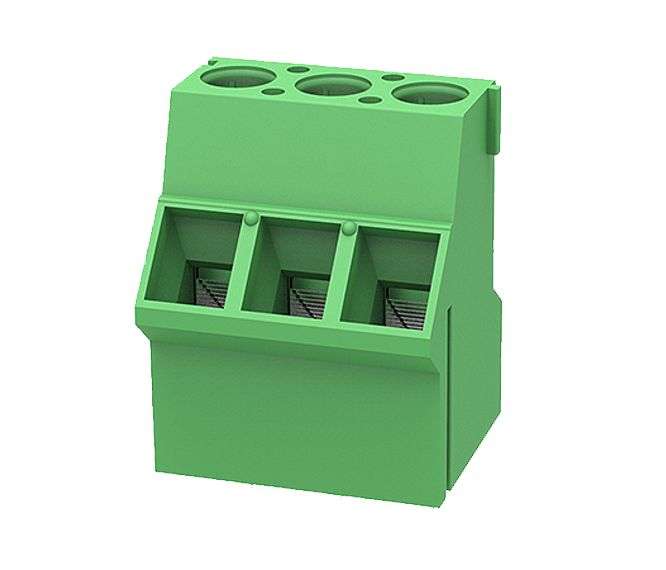 PCB TERMINAL BLOCK STR 3W P=5.08mm SCR GREEN DG504-5.08-03P-14-00A(H)