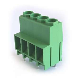 TERMINAL BLOCK STR 4W P=6.35 GREEN PCB DG637-6.35-04P-14-60AH