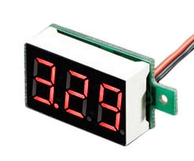 PANEL MOUNT 0.36' DC VOLTMETER 4.5-30VDC RED  200390