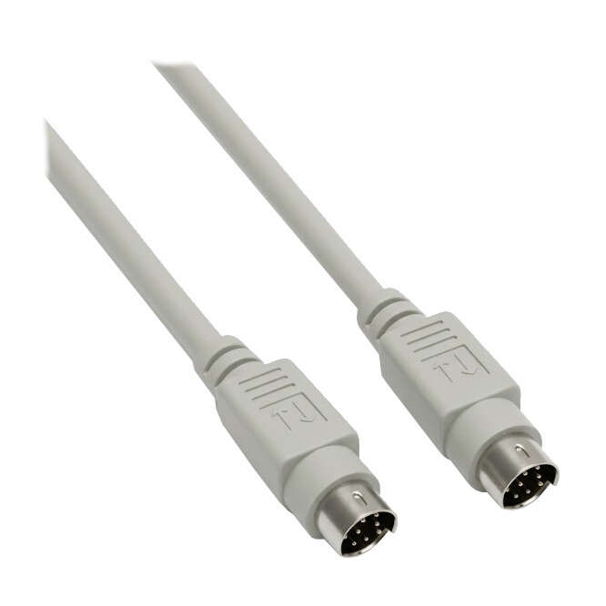 8W MINI DIN PLUG - 8W MINI DIN PLUG ADAPTER LEAD GREY - 2m DN08M2M