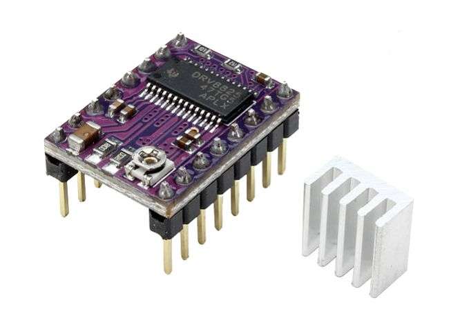 STEPPER MOTOR DRIVER BASED ON DRV8825 INCL HEATSINK DRV8825