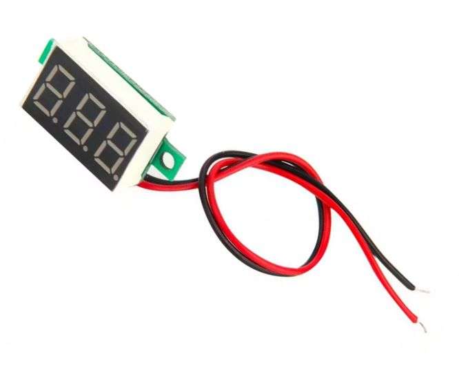 PANEL MOUNT 0.36' DC VOLTMETER 4.5-30VDC RED DSN-DVM-368