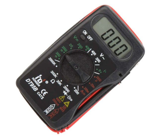 POCKET MULTIMETER 3.5D MEASURES V, I, R, DIODE DT95B