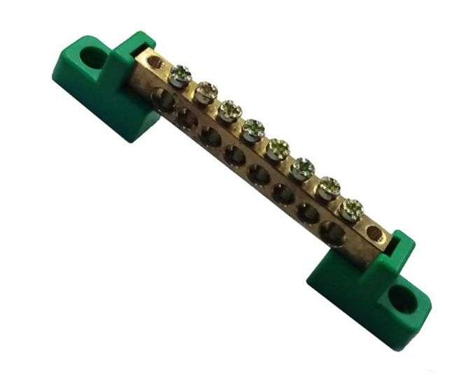 NEUTRAL BUSSBAR TERMINAL 8-POLE GREEN  EB-BC-2 6X9 8W GRN