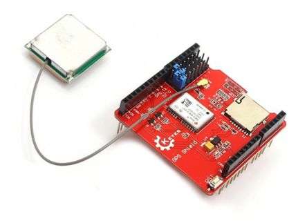GPS SHIELD BOARD W/ SD CARD SLOT AND AERIAL EB0072