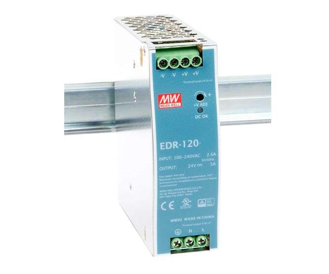 POWER SUPPLY D/R I=220V O=24V 5A 120W EDR-120-24