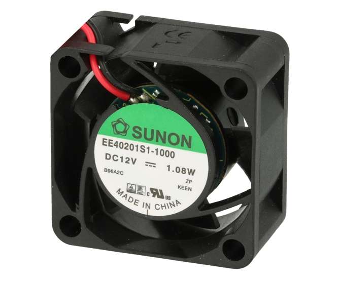 12VDC AXIAL FAN 40sqx20mm SLV 9CFM LEAD  EE40201S1-10000-999