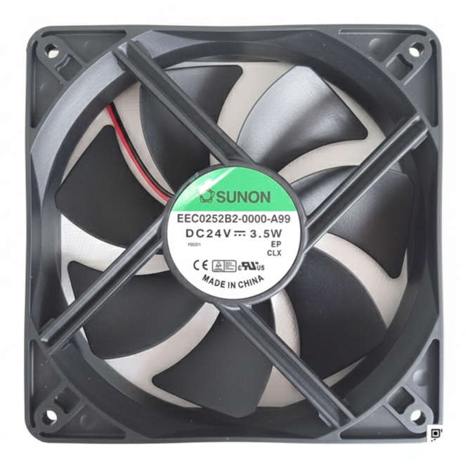 24VDC AXIAL COOLING FAN 120sqx25mm BAL 75CFM 2 WIRE W/LEAD EEC0252B3-0000-A99