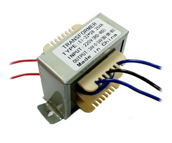 TRANSFORMER P=220V S=2x24V 25VA EI-22*28 25VA