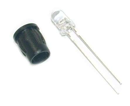 LED KIT 5mm CLEAR BLUE IN HOLDER   ELVEY-002