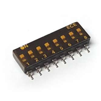 DIP SWITCH SMD 8W L/P SEAL J-LEG ESD108LTZ