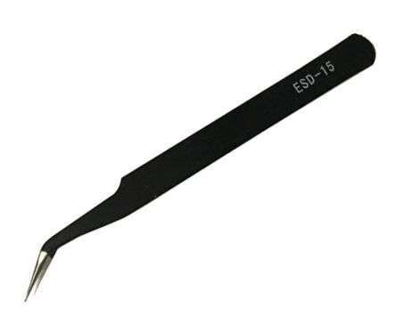 ESD UNIVERSAL 45-DEG BENT TWEEZER 122mm  ESD-15 / 180915-BP