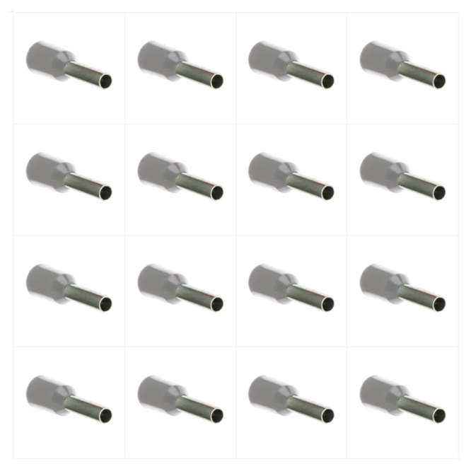 BOOTLACE TERMINAL GREY CSA=2.5mm2 CL=10mm PL=17 1K/B EVN2510-GREY