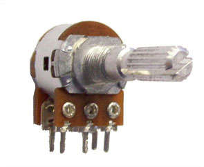 POTENTIOMETER WITH SWITCH LIN PCB 17mm 10K F16KSH-N-B103-L25KQD *R*