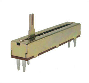 POT SLIDE LIN 100K T=75mm DUAL F453GP B100K L16AHFP