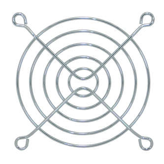 CHROME METAL FINGER GUARD FOR 80mm FAN 476143