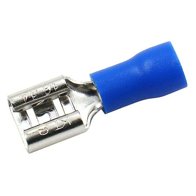 TERMINAL PRE-INSULATED BLUE 6.35mm FEM FDD 2-250