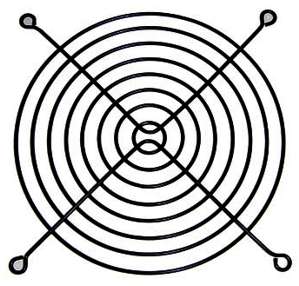 METAL FINGER GUARD BLACK 120mm FAN  180773