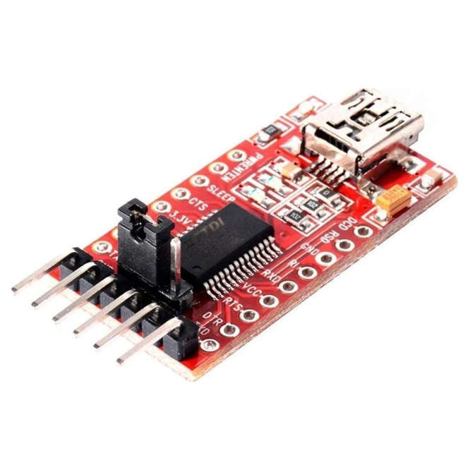 USB TO TTL SERIAL / RS232 INTERFACE CONVERTER BOARD FT232RL-RED
