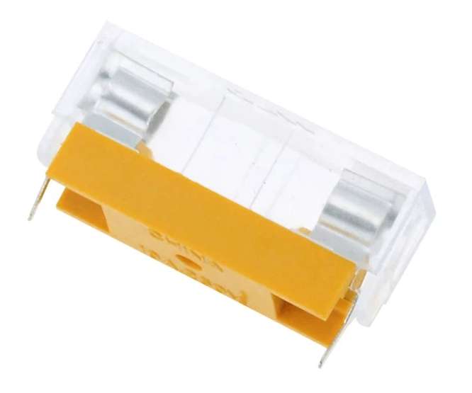 FUSE HOLDER 5x20 PCB WITH CLEAR COVER - DEBULK 210552