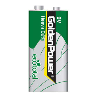 BATTERY 9V ZINC GOLDEN POWER  G6F22