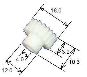 GEAR ROUND 16mm TH=30 4003 1000 05