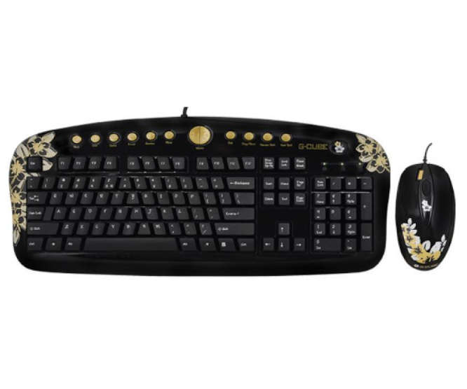 CORDED KEYBOARD AND MOUSE DESKTOP SET GKSA-2803SS-DE