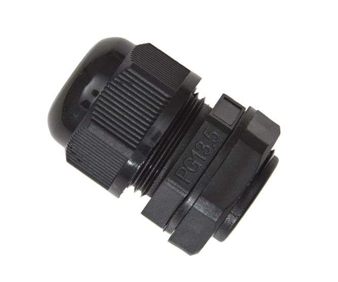 BLACK COMPRESSION GLAND PH=20mm CAB=6.5-12mm L=9mm-DEBULK PG13.5-BLK