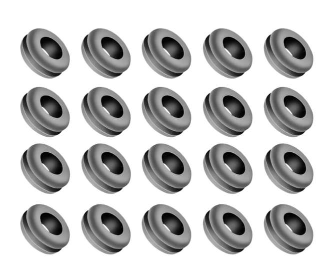 GROMMET RUBBER 3.2x4.8x8.0x1.6 - 2K/BAG GM-1