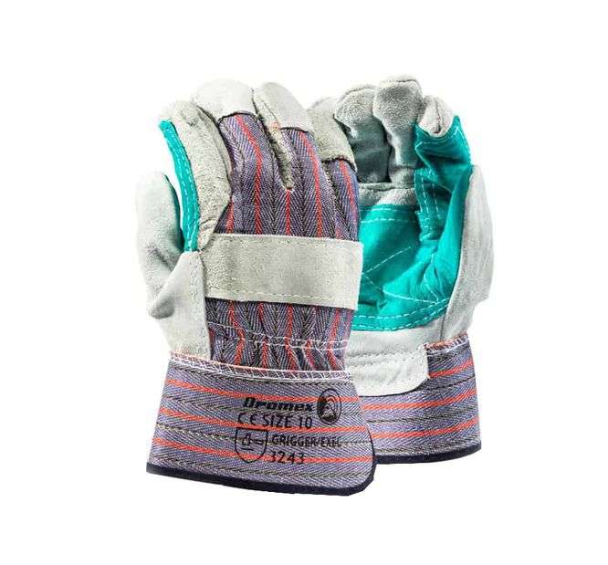 SAFETY GLOVES SIZE 10 COTTON & LEATHER FOR RIGGING OPERATIONS GRIGGER/EXEC