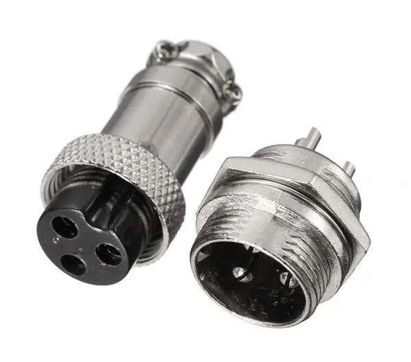 3W 16mm MIC PLUG AND SOCKET AVIATION CONNECTOR  GX16-A-3PS  / 200199