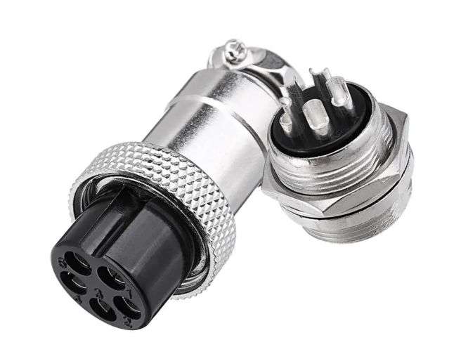 M16 5W MINI-MIC-PLUG AND SOCKET CONNECTOR SET GX16-A-5PS
