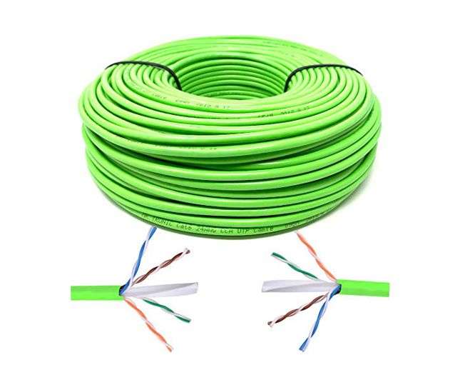 CAT6 UTP ETHERNET CABLE CCA 8C SOLID GREEN - OPEN REEL H726UTPS-GN *DBK*