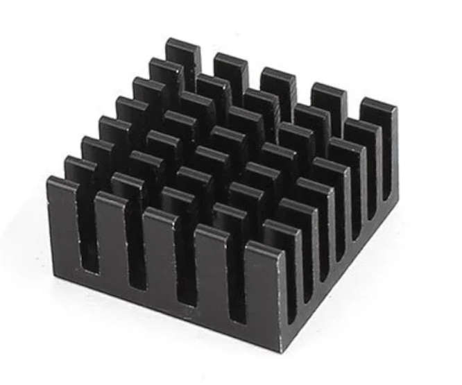 ALU EXTRUDED HEATSINK 10x20x10mm - BLACK 240063