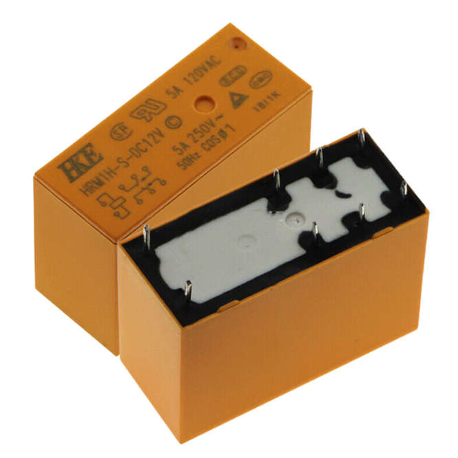 RELAY PCB MOUNT DPDT 5A 12VDC RECT 8PIN HRM1H-S-DC12V-C