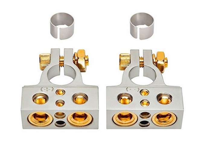 POWER BLOCK BATTERY CLAMP TERMINALS SET  HX-BT025 / 200116