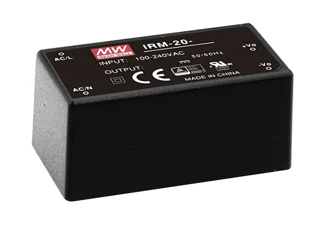 POWER SUPPLY DIP I=220 O=5V 4A 20W IRM-20-5