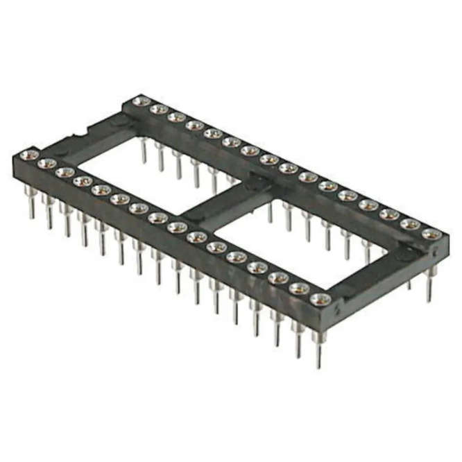 DIP / DIL IC SOCKET 0.6 28W TULIP ROUND WIDE - OPEN ISM28T1-06