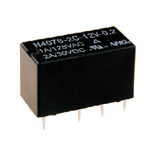 RELAY DPDT 12VDC 2A  N4078-2C-DC12V-0.2W