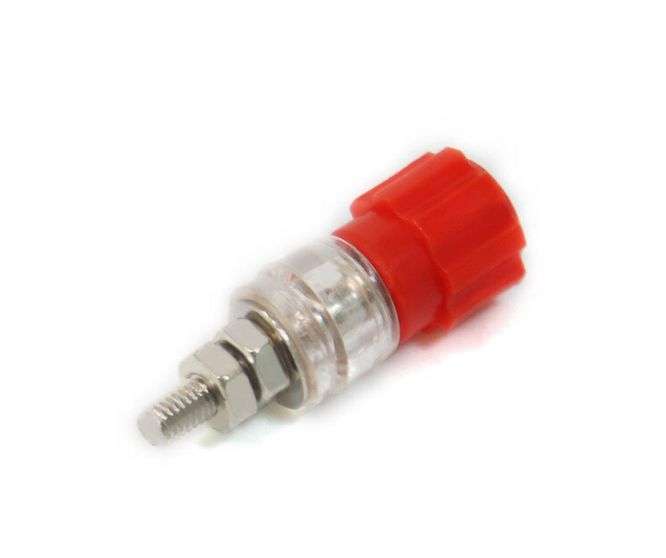 3mm BANANA SOCKET 20A RED CAPTIVE JS-900A-RD