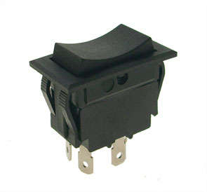 ROCKER SWITCH DPST (ON)-OFF-(ON) 21x37mm KCD2-7-223B