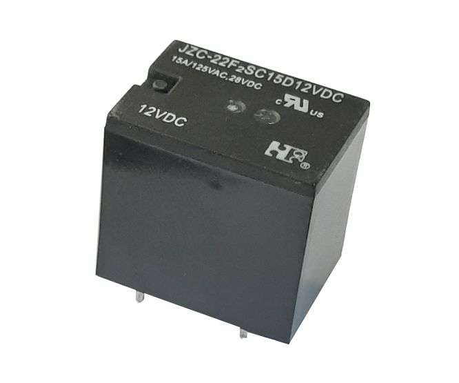 RELAY SPDT 15A 12VDC RECT 5PIN JZC-22F2SC15D12VDC