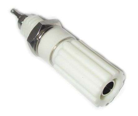 SOCKET BANANA 4mm WHITE CAPTIVE K201-WT