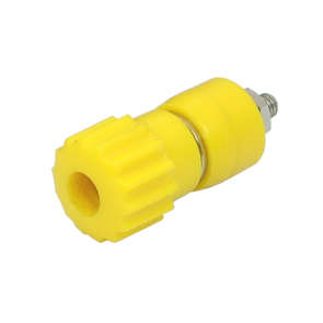 SOCKET BANANA 4mm YELLOW 16A CAP RG07-YL