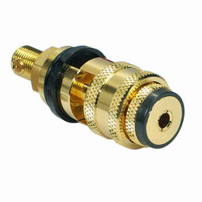 BANANA SOCKET 4mm BLACK GOLD PLATED K2101-BK