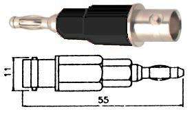 ADAPTER BANANA-PLUG TO BNC-SOCKET K2149-BK