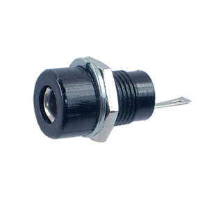 SOCK BANANA 4mm BLACK SOLDER  K214B BLACK