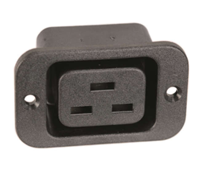 C19 IEC320 SOCKET PANEL MOUNT ADAPTER SNAP-IN K241575