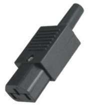C13 IEC SOCKET IN-LINE RE-WIRE NOT KEYED   K24165U