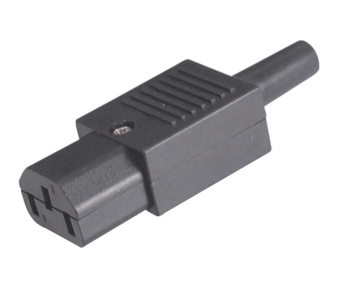 C13 IEC SOCKET IN-LINE RE-WIRE NOT KEYED   K24165U